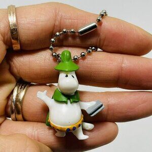 Moomins Pappa Papa Keychain Figure Chain Hang Mascot Japan Anime Green Robe Man